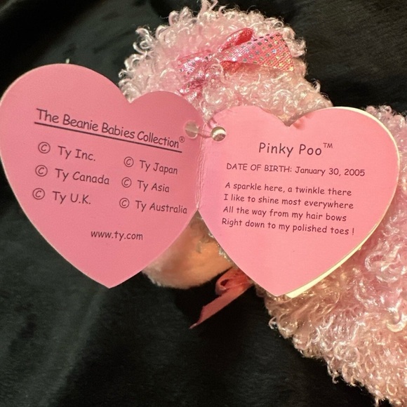 PINKY POO the DOG - TY PINKYS BEANIE BABY - Picture 7 of 7